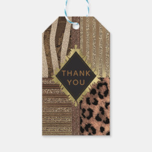 Leeuwin Safari Chic Jungle Glam Moderne Favor Cadeaulabel