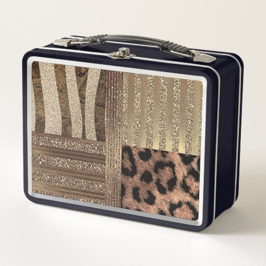 Leeuwin Safari Chic Jungle Goud Moderne Glans (Voorkant)