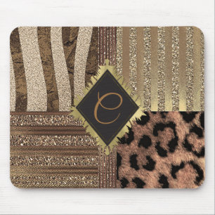 Leeuwin Safari Chic Jungle Goud Moderne Glans Muismat