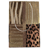 Leeuwin Safari Chic Oerwoud Glam Modern Party Medium Cadeauzakje (Voorkant)