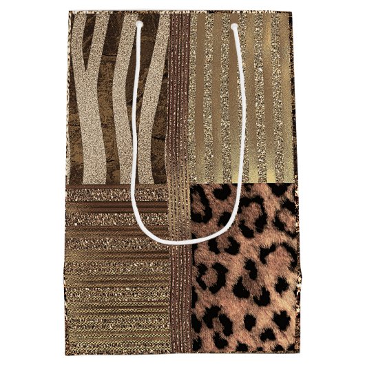 Leeuwin Safari Chic Oerwoud Glam Modern Party Medium Cadeauzakje (Achterkant)