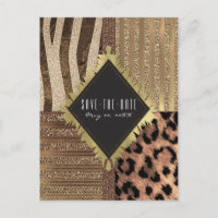 Leeuwin Safari Jungle Glam Moderne Trouwdatum Kaar