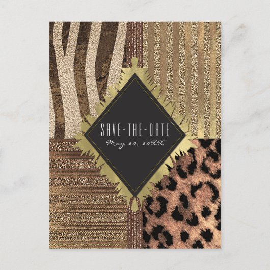 Leeuwin Safari Jungle Glam Moderne Uitnodiging (Voorkant)