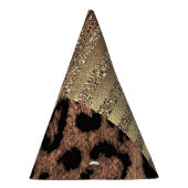 Leeuwin Safari Oerwoud Glam Modern Gold Sparkle Feesthoedjes (Rechts)