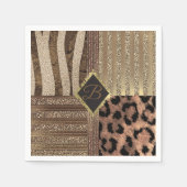 Leeuwin Safari Oerwoud Glam Modern Gold Sparkle Servetten (Voorkant)