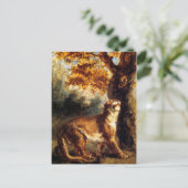 Leeuwin stalkt haar briefkaart (Staand voorkant)