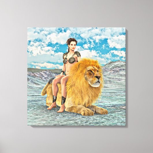 Leeuwinnekas Fantasie Canvas Afdruk (Voorkant)