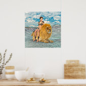 Leeuwinnekas Fantasie Poster (Keuken)