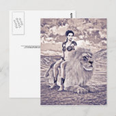 Leeuwinnekasfantasie Briefkaart (Voorkant / Achterkant)