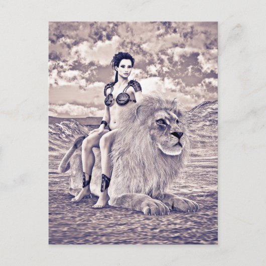Leeuwinnekasfantasie Briefkaart (Voorkant)