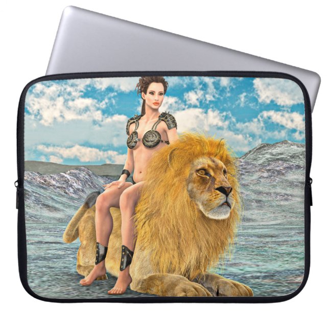 Leeuwinnekasfantasie Laptop Sleeve (Voorkant)