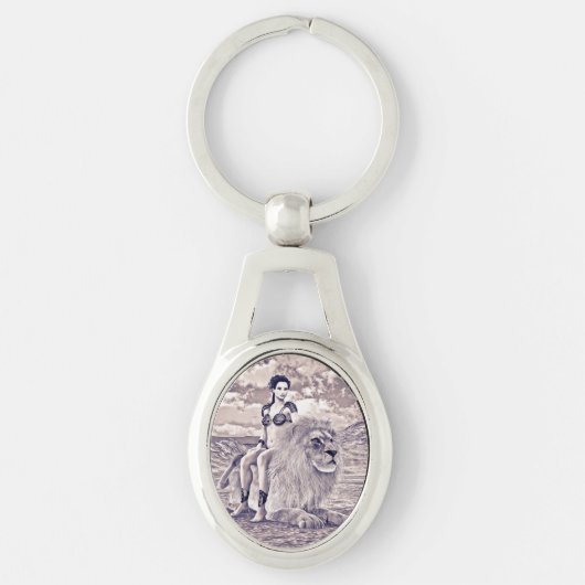 Leeuwinnekasfantasie Sleutelhanger (Voorkant)