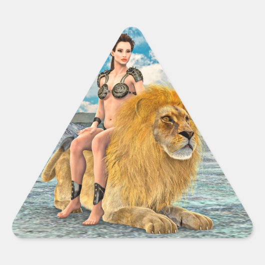 Leeuwinnekasfantasie Sticker (Voorkant)