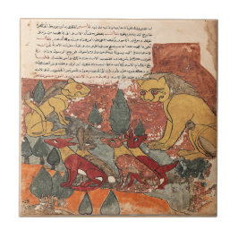 Leeuwinnenzoon Indische Renaissance Fabel Tegeltje