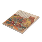 Leeuwinnenzoon Indische Renaissance Fabel Tegeltje (Zijkant)