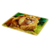 Leeuwkoning in het bos. Bestel nu Snijplank (Hoek)