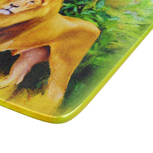 Leeuwkoning in het Oerwoud. Bestel nu Snijplank (Hoek)