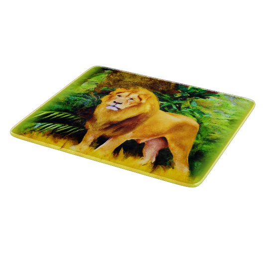 Leeuwkoning in het Oerwoud. Bestel nu Snijplank (Hoek)