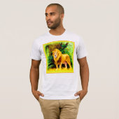 Leeuwkoning in het Oerwoud. Bestel nu T-shirt (Voorkant volledig)