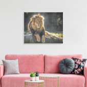 Leeuwkoning van het Oerwoud Canvas Afdruk (Insitu (Woonkamer))