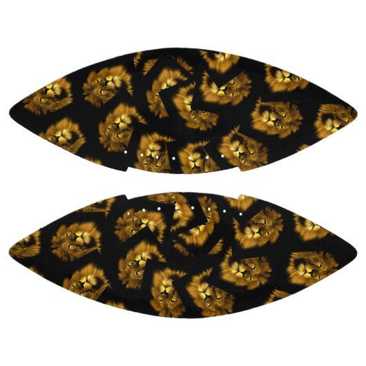 Leeuwkoppen op zwart, american football (Panelen)