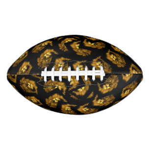 Leeuwkoppen op zwart, american football