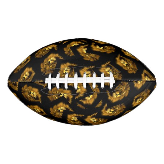 Leeuwkoppen op zwart, american football (Voorkant)