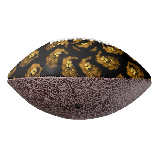 Leeuwkoppen op zwart, american football (Gedraaid 270)