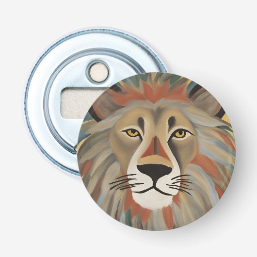 Leeuwschilderijen Button Flesopener (Voorkant)
