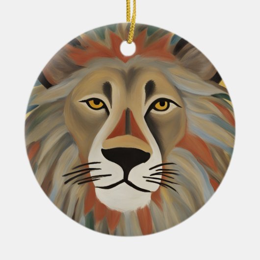 Leeuwschilderijen Keramisch Ornament (Voorkant)