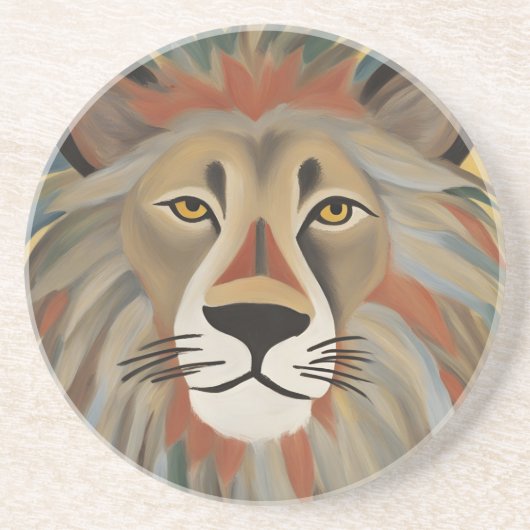 Leeuwschilderijen Zandsteen Onderzetter (Voorkant)