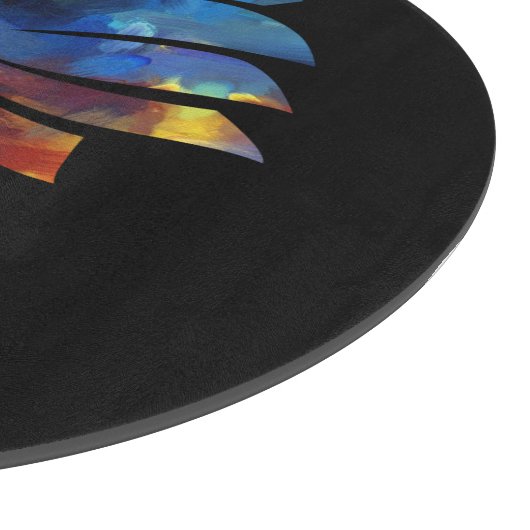 Leeuwse abstracte kunst Kroon voor mannen Snijplank (Hoek)