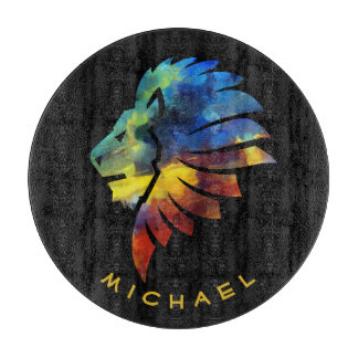 Leeuwse abstracte kunst Kroon voor mannen Snijplank