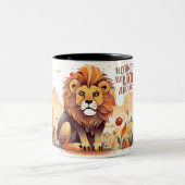 Leeuwse Mok, geen tijd om te leven Tweekleurige Koffiemok (Center)