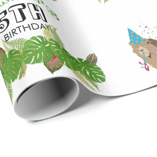 Leeuwse Oerwouden partydieren op zaterdag Cadeaupapier (Rol Hoek)