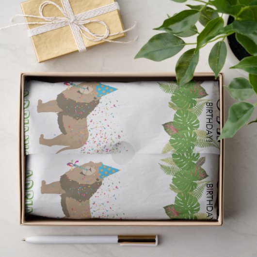 Leeuwse Oerwouden partydieren op zaterdag Tissuepapier (Geschenk)