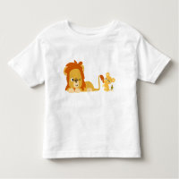 Leeuwse pappa en peuters T-shirt