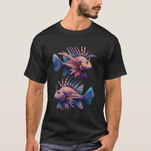 Leeuwvis Leeuw Vis Liefhebber Kunstwerk Motief Zee T-shirt