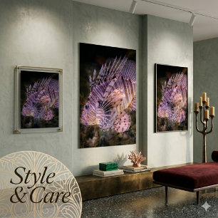 Leeuwvis Muurposter Aangepaste Oceaan Ontwerp Poster