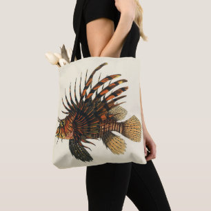 Leeuwvis Vissen, Vintage Mariene Oceaan Leven Dier Tote Bag