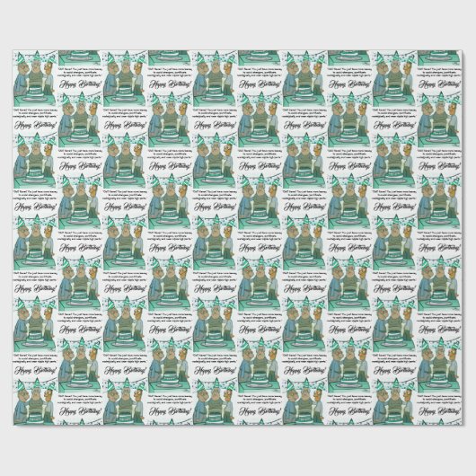 Leeway Senior Birthday Wrapping Paper Cadeaupapier (Vlak)