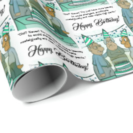 Leeway Senior Birthday Wrapping Paper Cadeaupapier