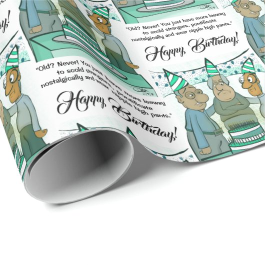 Leeway Senior Birthday Wrapping Paper Cadeaupapier (Rol Hoek)