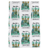 Leeway Senior Verjaardag Medium Gift Bag Cadeauzakje (Achterkant)