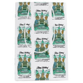 Leeway Senior Verjaardag Medium Gift Bag Medium Cadeauzakje (Voorkant)