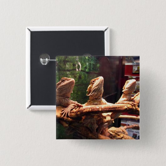 Leezard Trio Vierkante Button 5,1 Cm (Voorkant /achterkant)