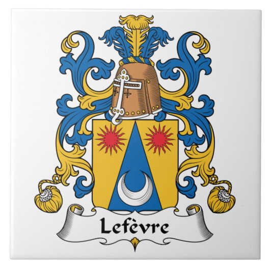 Lefevre Family Crest Tegeltje (Voorkant)