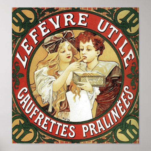 Lefevre Utile by Alphonse Mucha Poster (Voorkant)