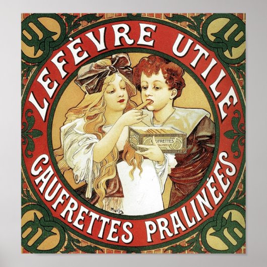 Lefevre Utile by Alphonse Mucha Poster (Voorkant)