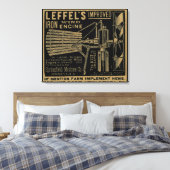 Leffel's Verbeterde IJzerwindmolen 1885 Canvas Afdruk (Insitu (Slaapkamer))